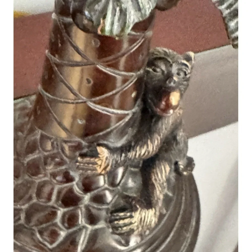 Vintage Monkey Palm‎ Tree Table Lamp Base Hollywood Regency Tropical Decor